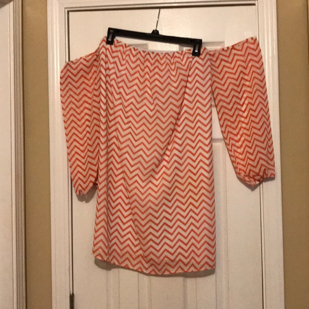 Off the shoulder long sleeved dress